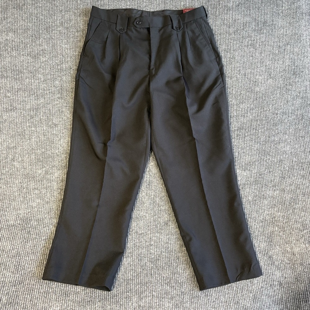 George‎ Martin Contemporary Mens Black Pleated Dress Pants W40 L30 NWT